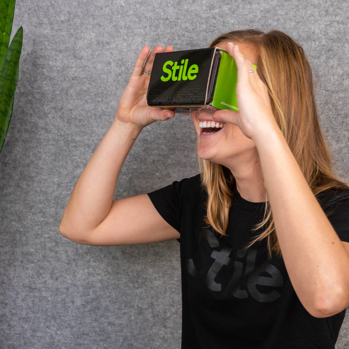 Sarah using a VR headset